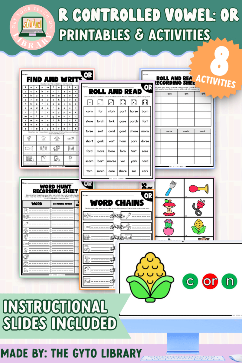 R Controlled Vowel OR Word Practice | Supplemental Phonics Activities for Decoding & Word Work - Shop GYTO - Get Your Teach On