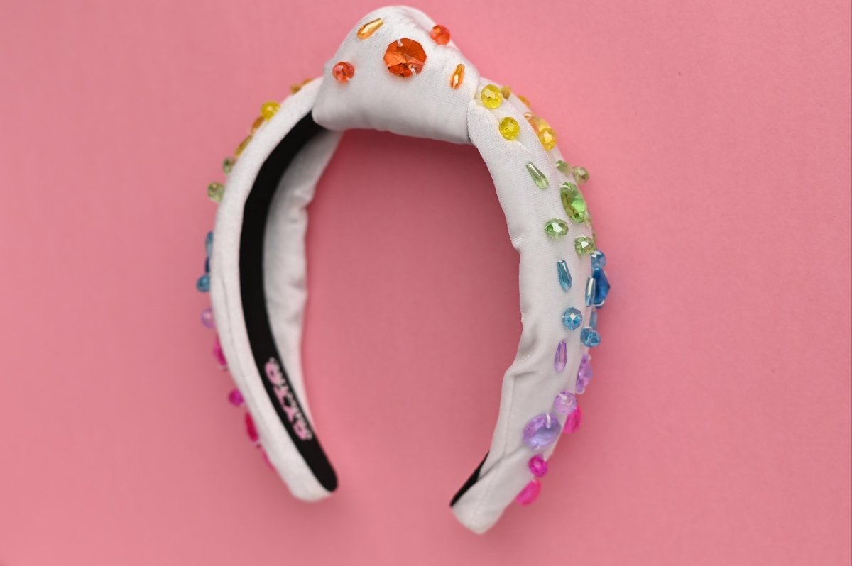 Rainbow Rhinestone Headband - GYTO Collective - Get Your Teach On