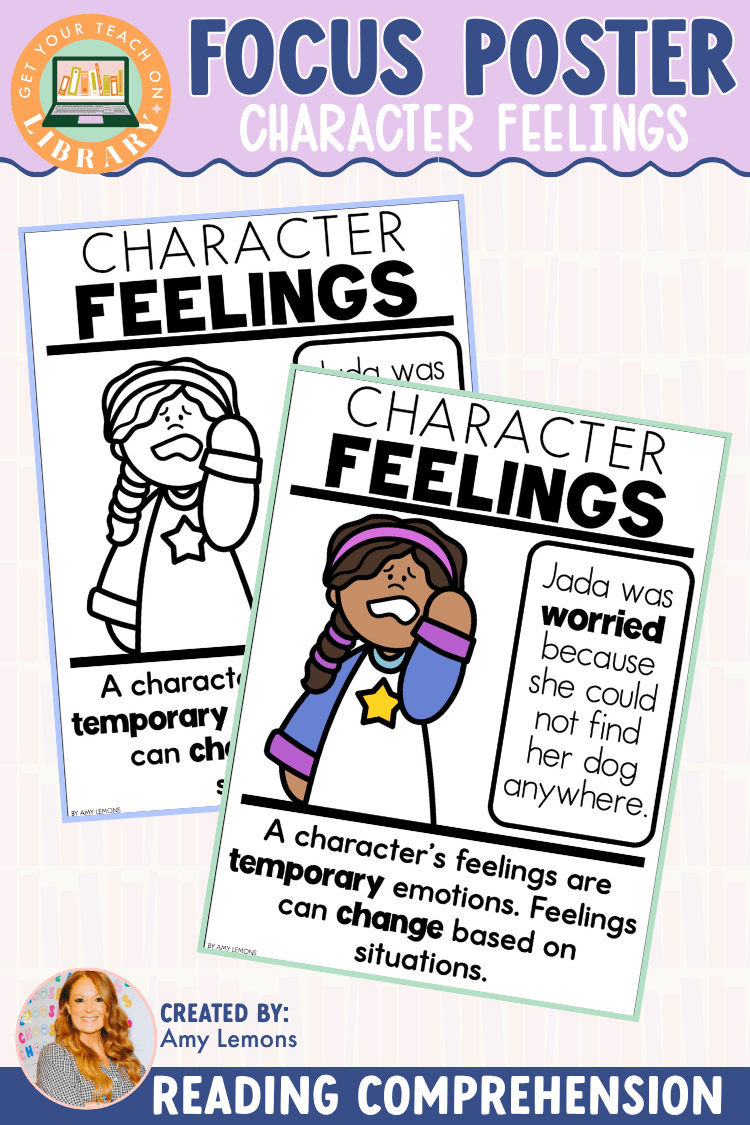 Reading Comprehension Focus Poster: Character Feelings - Shop GYTO - Get Your Teach On