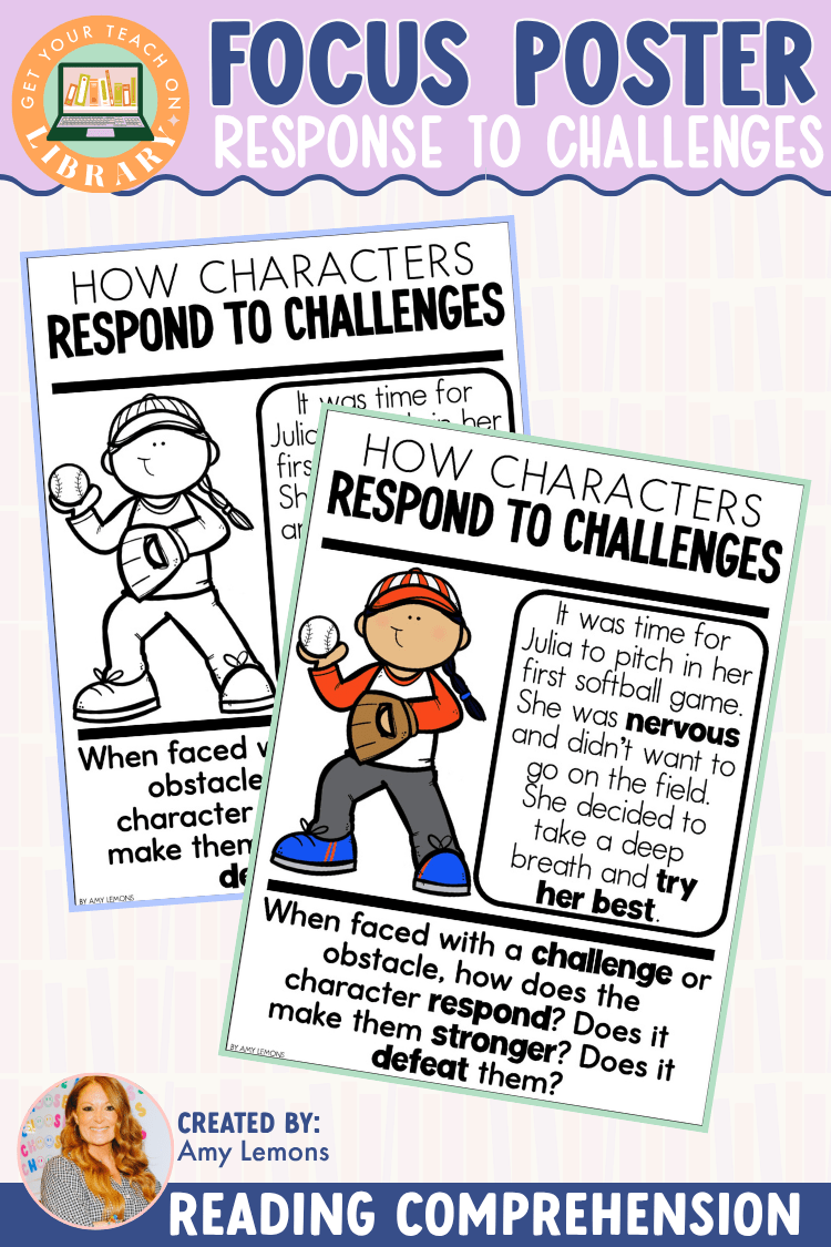 Reading Comprehension Focus Poster: How Characters Respond to Challenges - Shop GYTO - Get Your Teach On