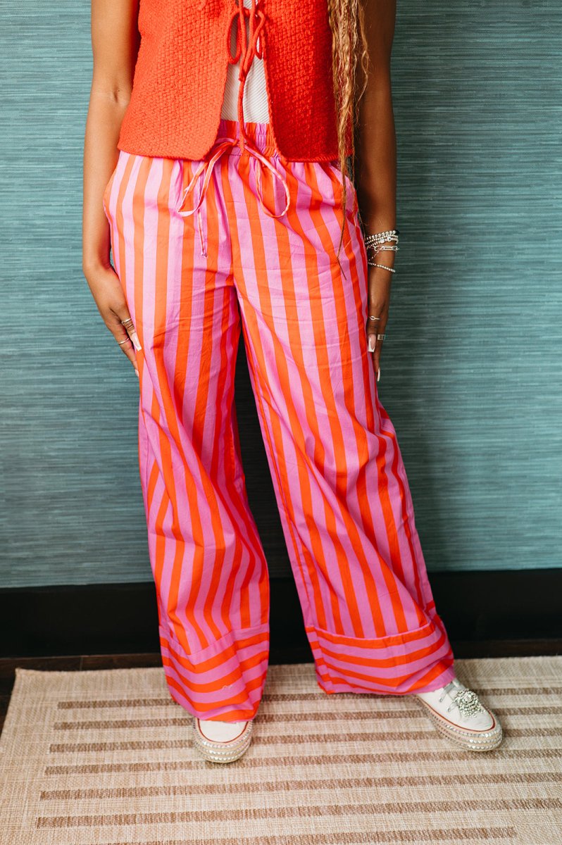 Red Stripe Pants - GYTO Collective - Get Your Teach On