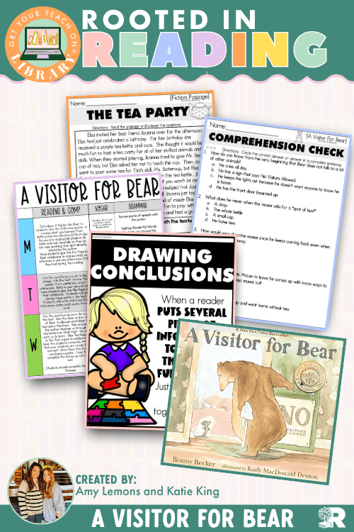 Rooted in Reading: A Visitor for Bear | Reading Comprehension Activities for Making Inferences and Drawing Conclusions - Shop GYTO - Get Your Teach On