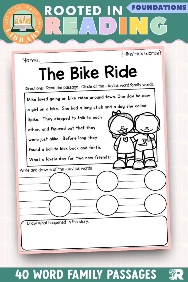 Rooted in Reading Foundations: 40 Word Family Reading Passages - Shop GYTO - Get Your Teach On