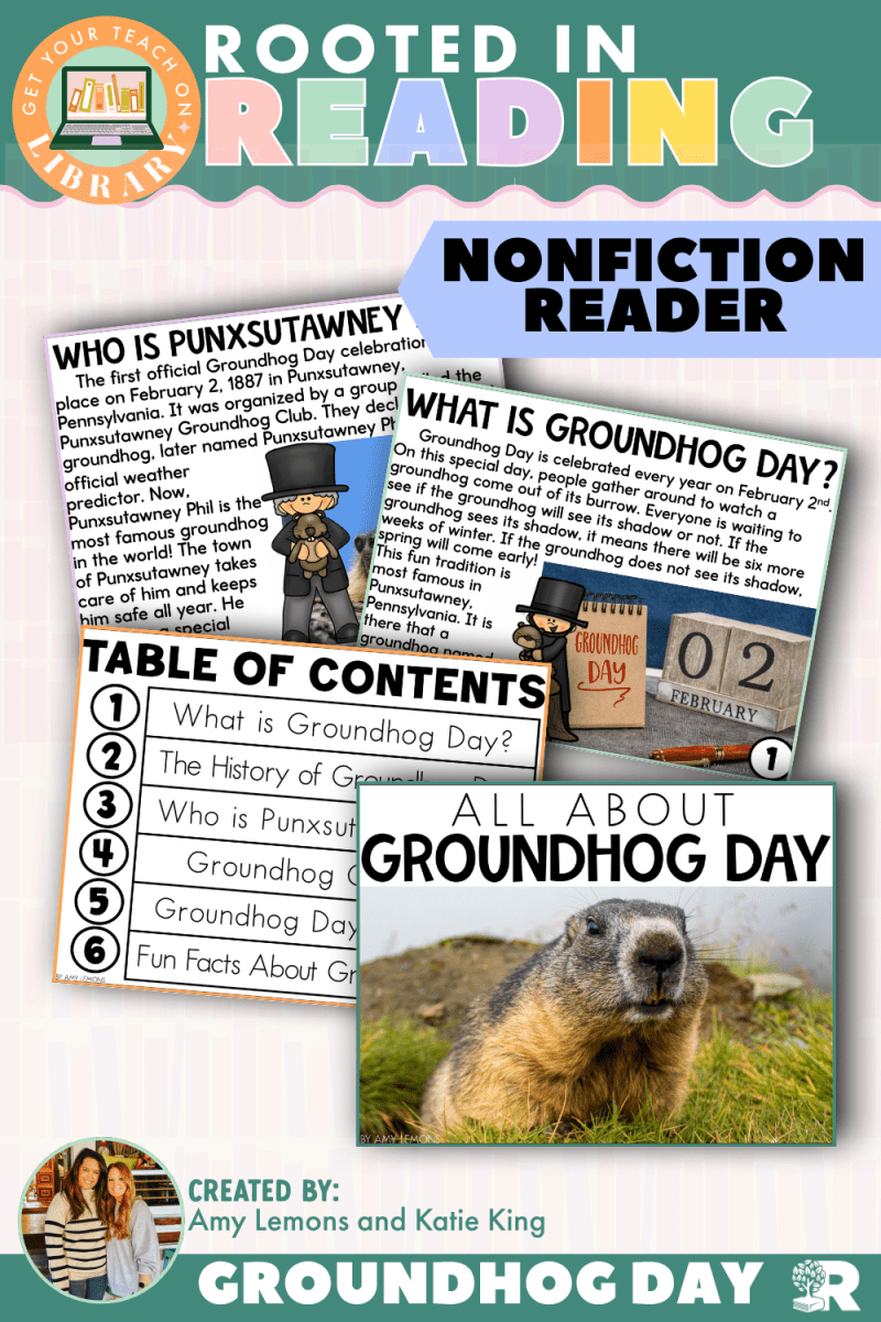 Rooted in Reading Nonfiction Reader: All About Groundhog Day - Shop GYTO - Get Your Teach On