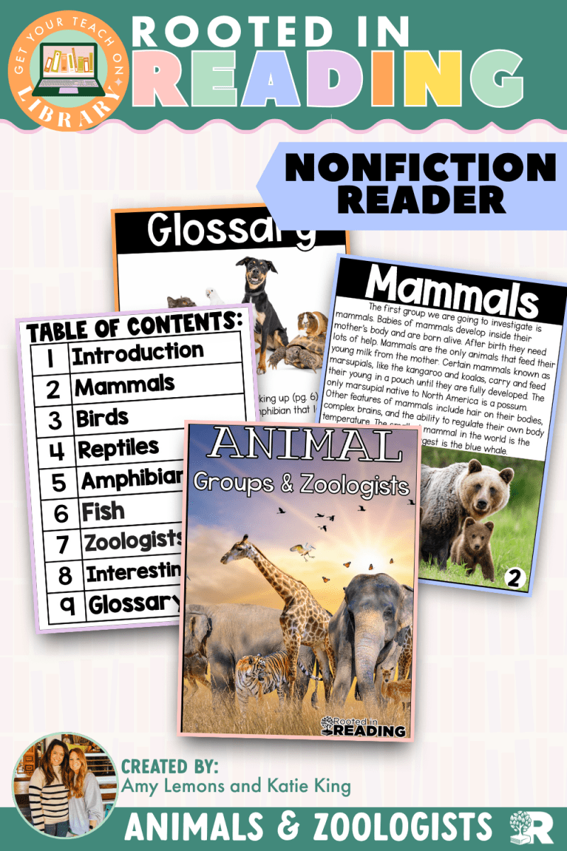 Rooted in Reading Nonfiction Reader: Animal Groups and Zoologists - Shop GYTO - Get Your Teach On