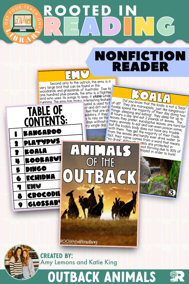 Rooted in Reading Nonfiction Reader: Animals of the Outback - Shop GYTO - Get Your Teach On