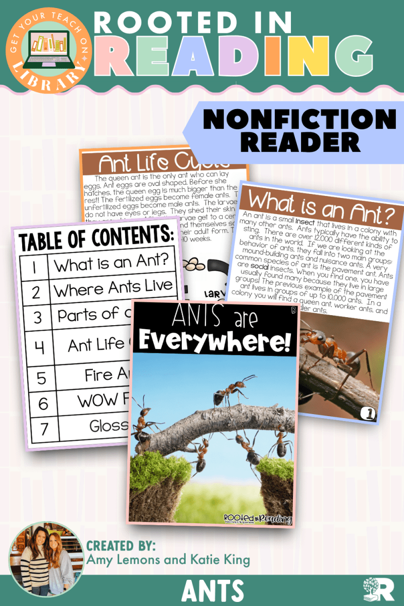 Rooted in Reading Nonfiction Reader: Ants are Everywhere! - Shop GYTO - Get Your Teach On