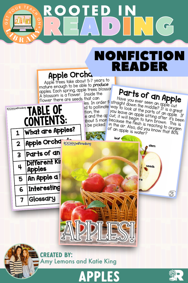 Rooted in Reading Nonfiction Reader: Apples! - Shop GYTO - Get Your Teach On