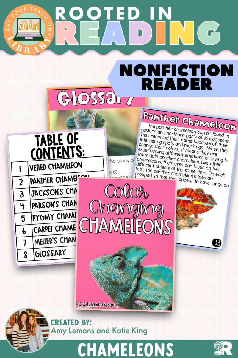 Rooted in Reading Nonfiction Reader: Color Changing Chameleons - Shop GYTO - Get Your Teach On