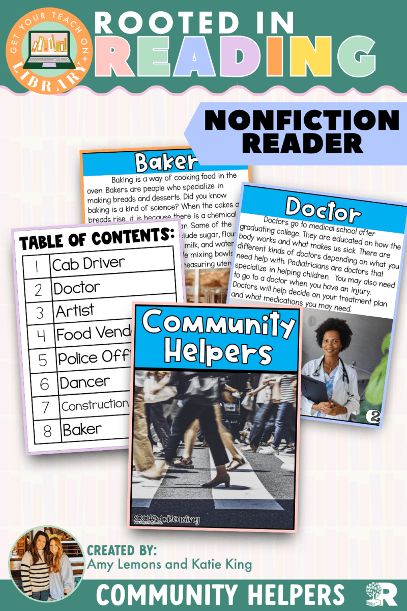 Rooted in Reading Nonfiction Reader: Community Helpers - Shop GYTO - Get Your Teach On