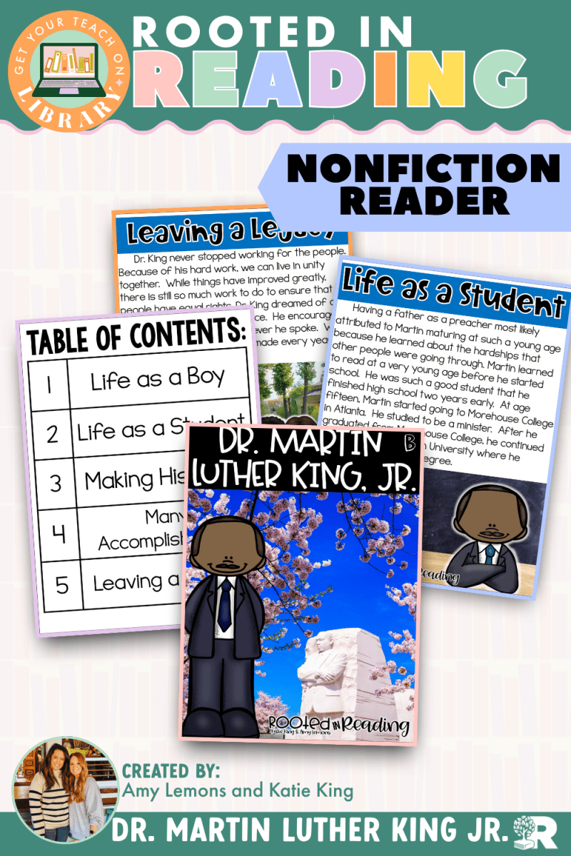 Rooted in Reading Nonfiction Reader: Dr. Martin Luther King Jr. - Shop GYTO - Get Your Teach On