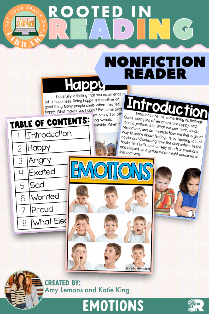 Rooted in Reading Nonfiction Reader: Emotions - Shop GYTO - Get Your Teach On