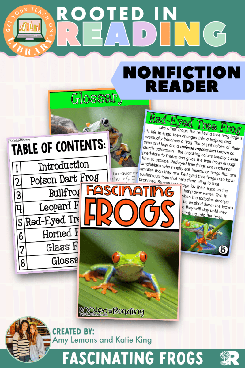 Rooted in Reading Nonfiction Reader: Fascinating Frogs - Shop GYTO - Get Your Teach On