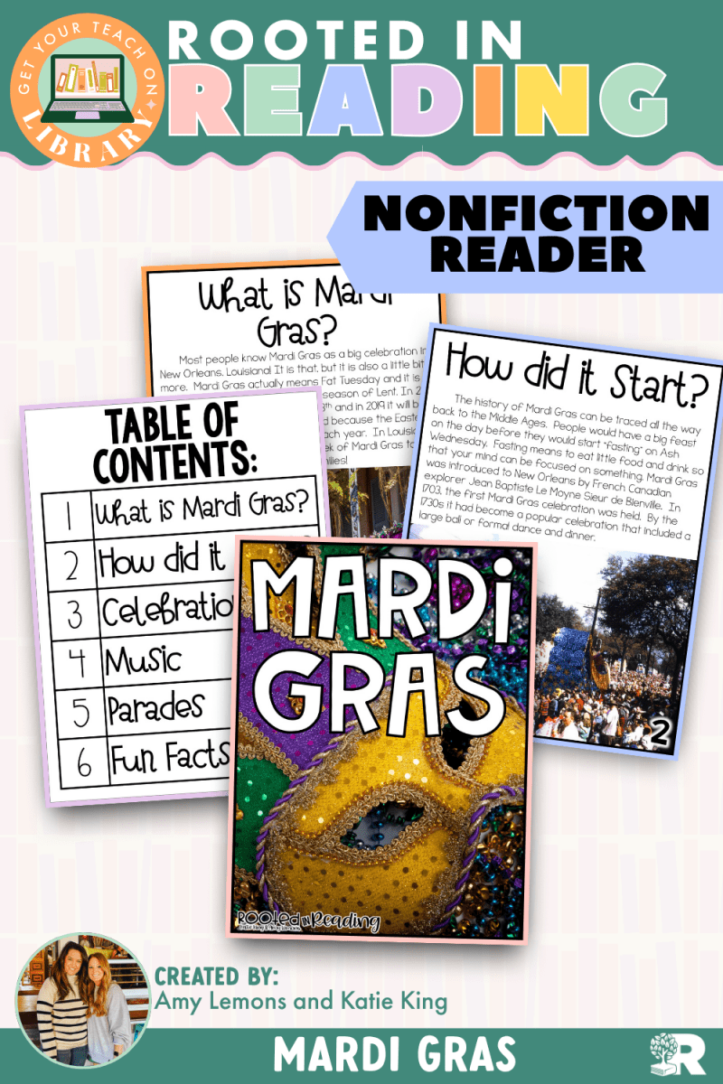 Rooted in Reading Nonfiction Reader: Mardi Gras - Shop GYTO - Get Your Teach On