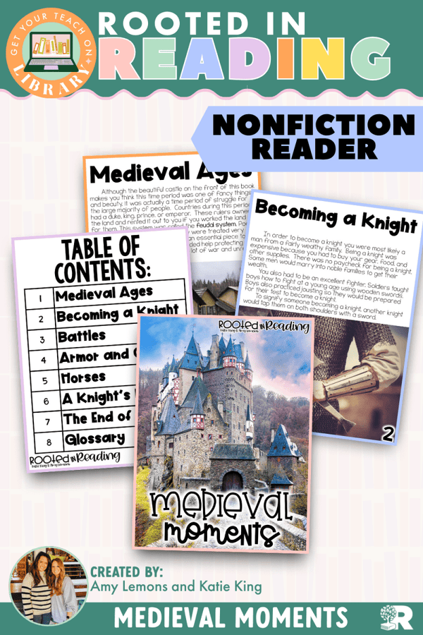 Rooted in Reading Nonfiction Reader: Medieval Moments – printable reading classroom resource by Get Your Teach On