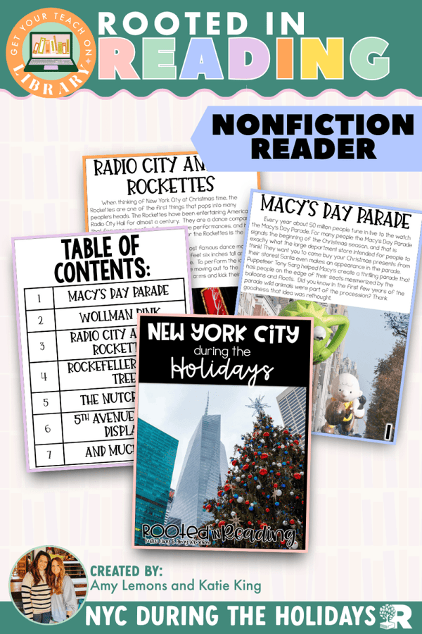 Rooted in Reading Nonfiction Reader: New York City During the Holidays – reading resource by Get Your Teach On