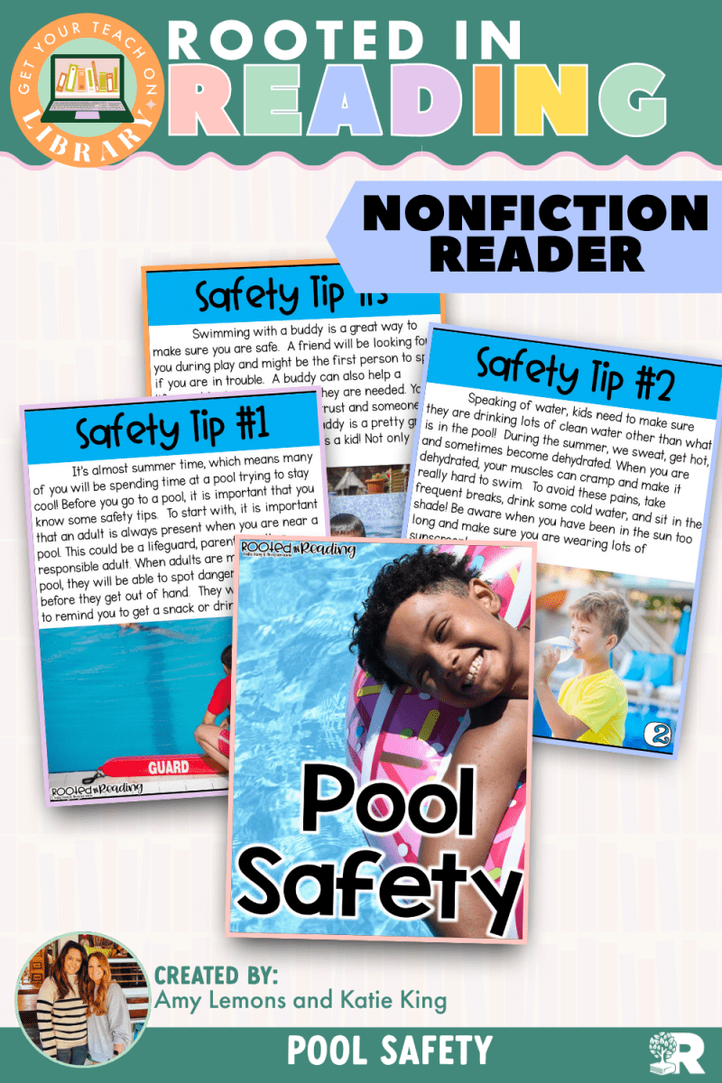 Rooted in Reading Nonfiction Reader: Pool Safety - Shop GYTO - Get Your Teach On