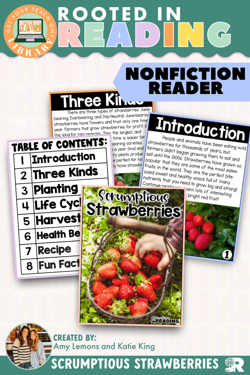Rooted in Reading Nonfiction Reader: Scrumptious Strawberries - Shop GYTO - Get Your Teach On