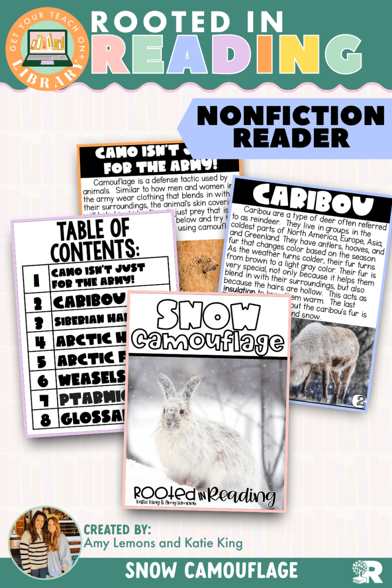 Rooted in Reading Nonfiction Reader: Snow Camouflage - Shop GYTO - Get Your Teach On