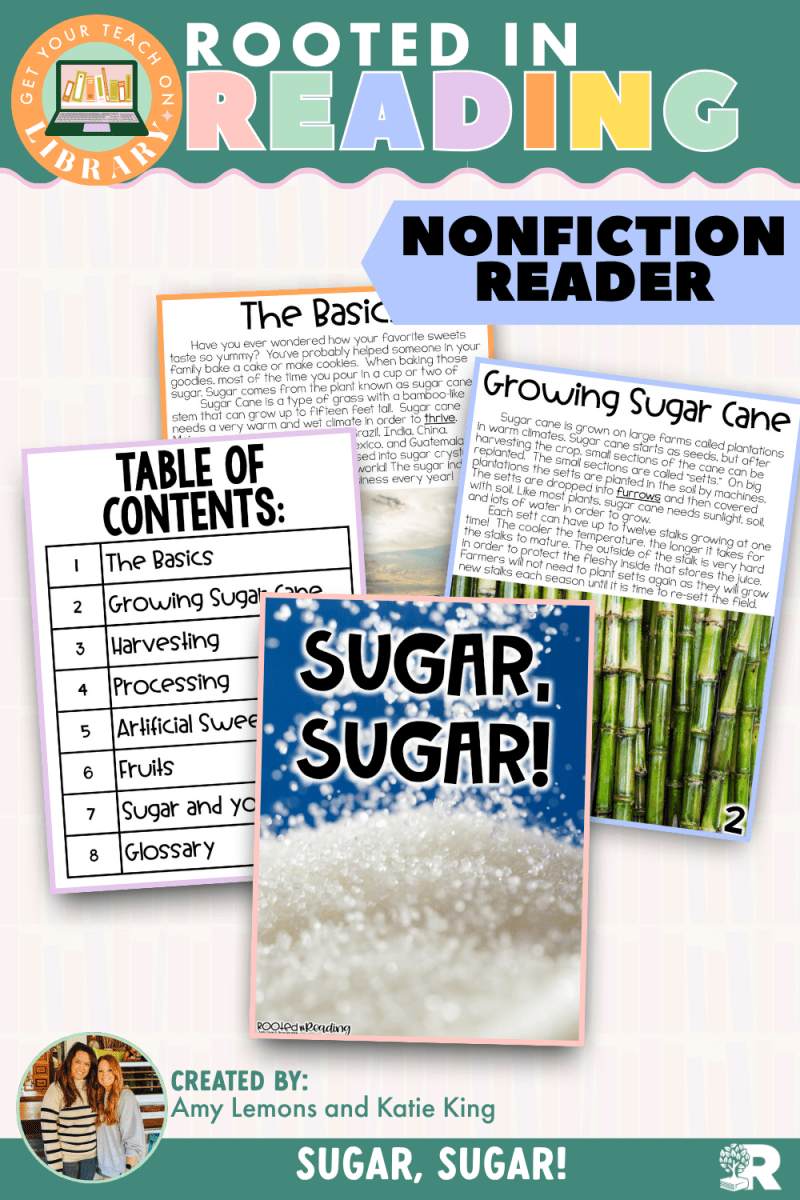 Rooted in Reading Nonfiction Reader: Sugar, Sugar! - Shop GYTO - Get Your Teach On
