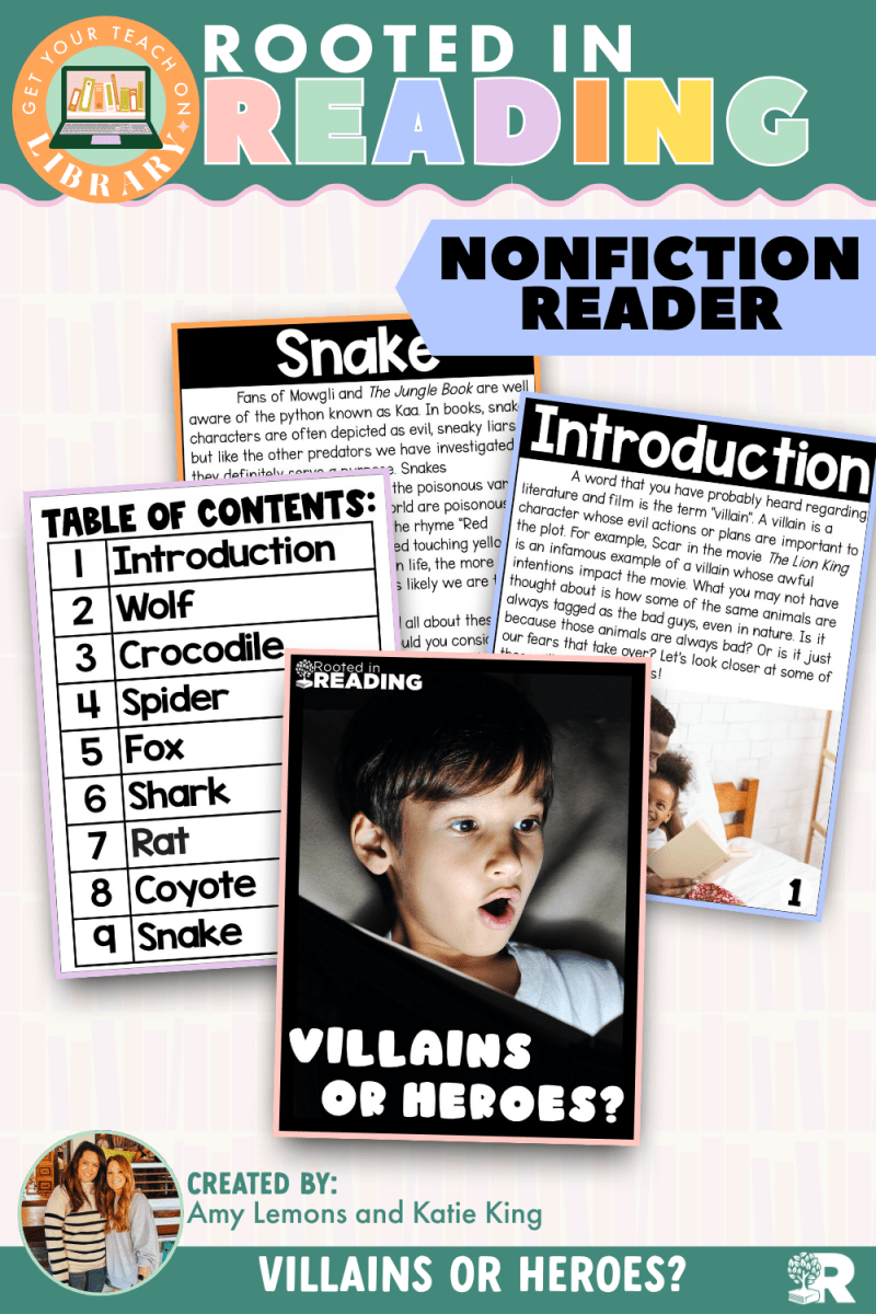 Rooted in Reading Nonfiction Reader: Villains or Heroes? - Shop GYTO - Get Your Teach On