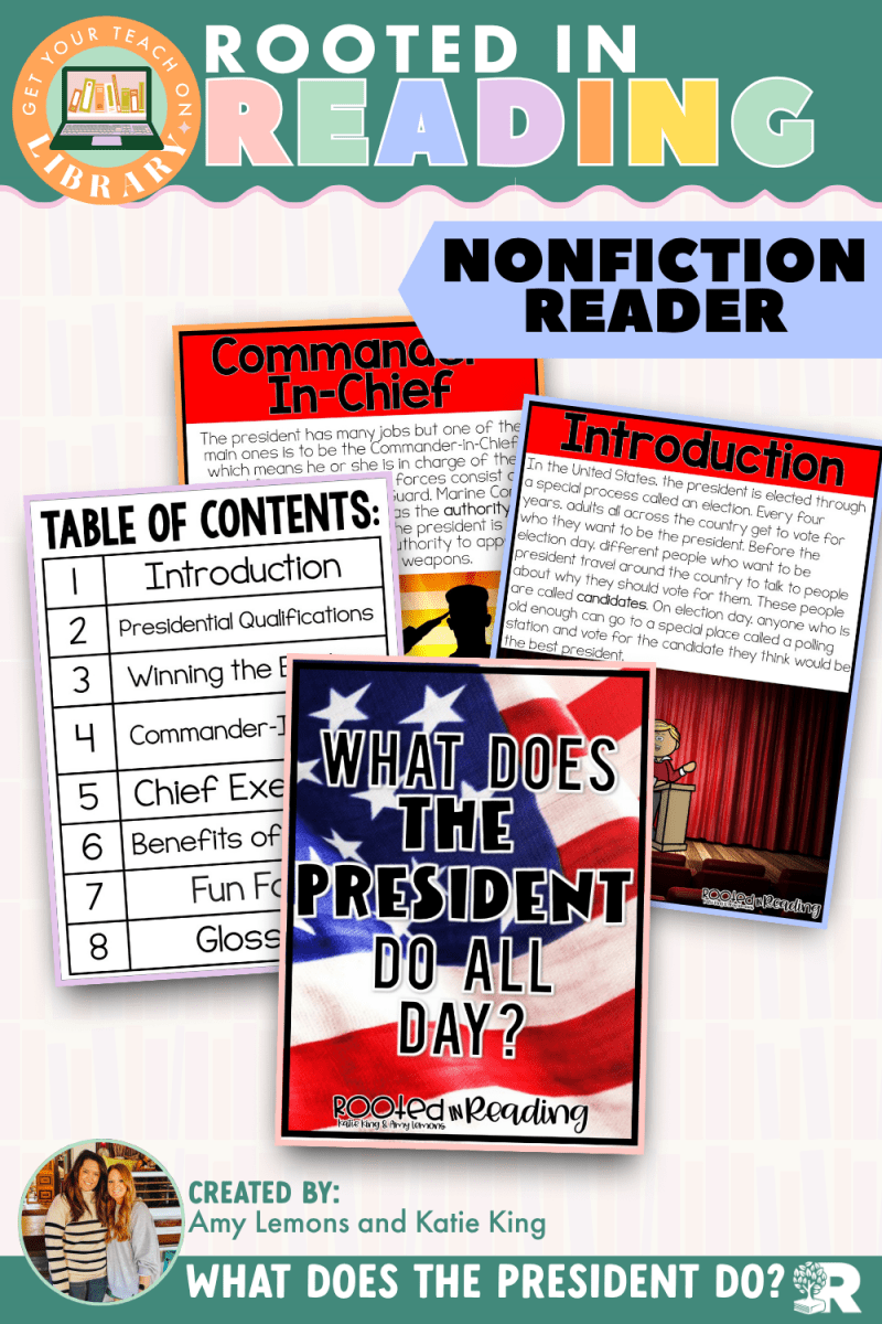 Rooted in Reading Nonfiction Reader: What Does the President Do All Day? - Shop GYTO - Get Your Teach On