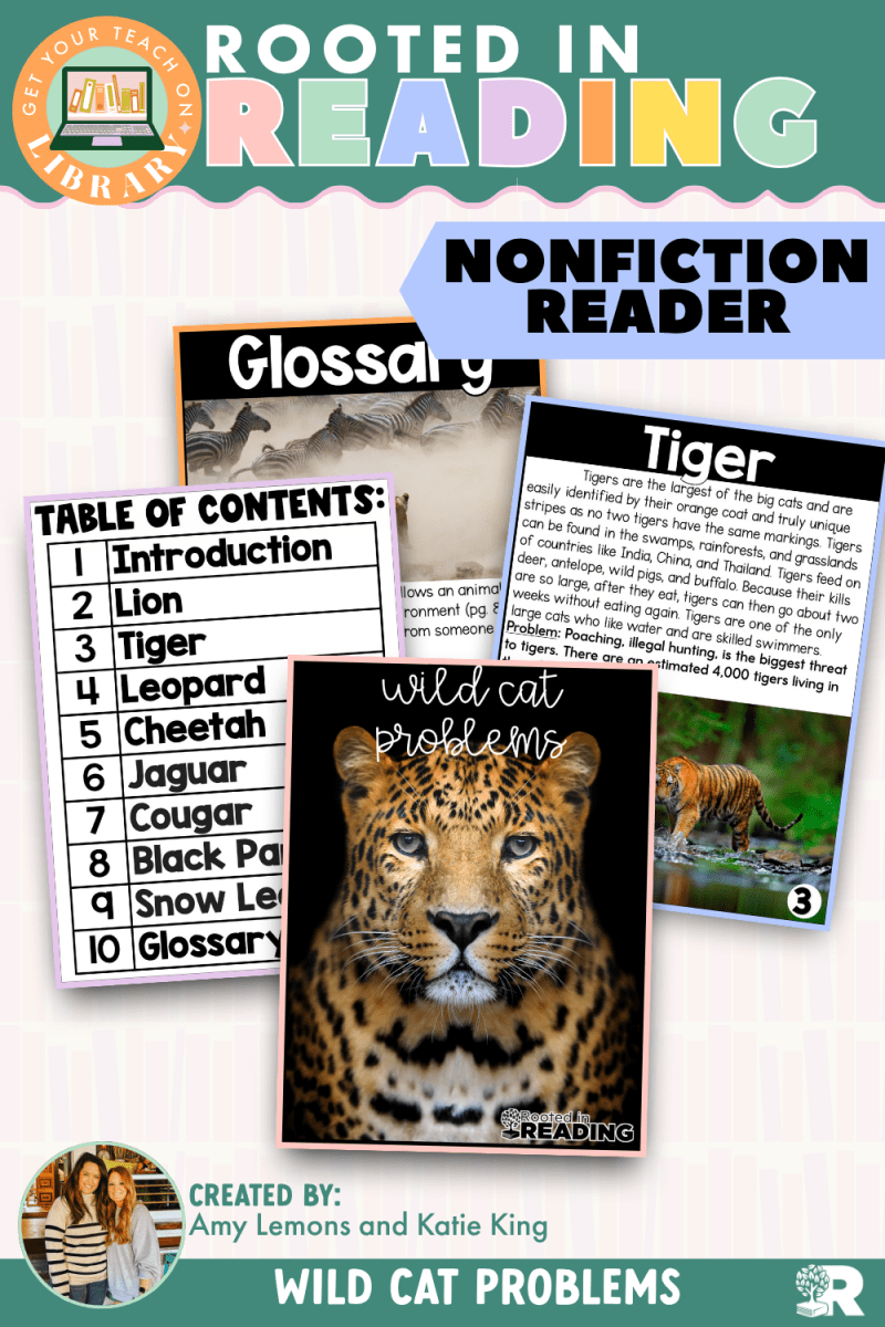Rooted in Reading Nonfiction Reader: Wild Cat Problems - Shop GYTO - Get Your Teach On