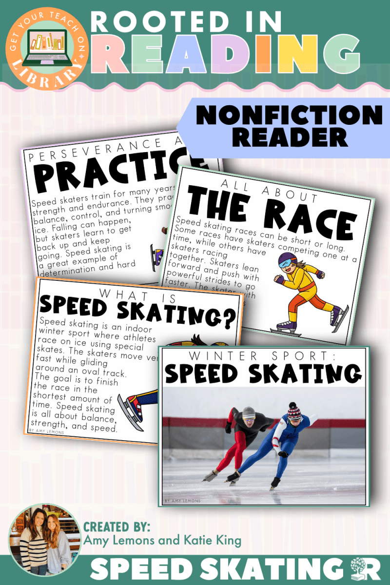 Rooted in Reading Nonfiction Reader: Winter Sport: Speed Skating - Shop GYTO - Get Your Teach On