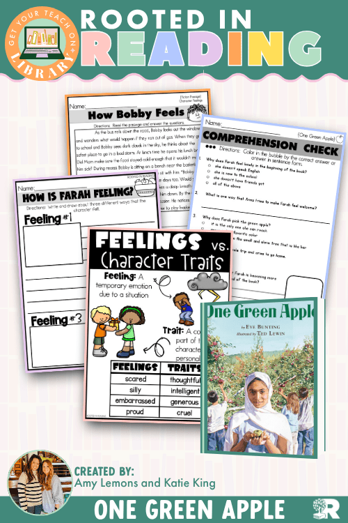 Rooted in Reading: One Green Apple | Reading Comprehension Activities for Character Traits and Describing Characters - Shop GYTO - Get Your Teach On
