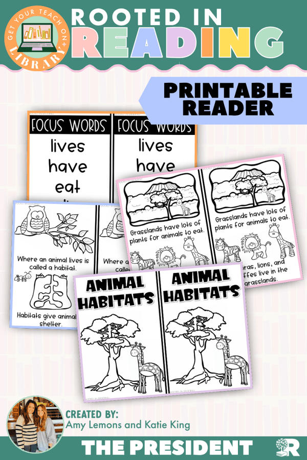 Rooted in Reading Printable Nonfiction Reader: Animal Habitats – reading resource for grades K–1 by Get Your Teach On