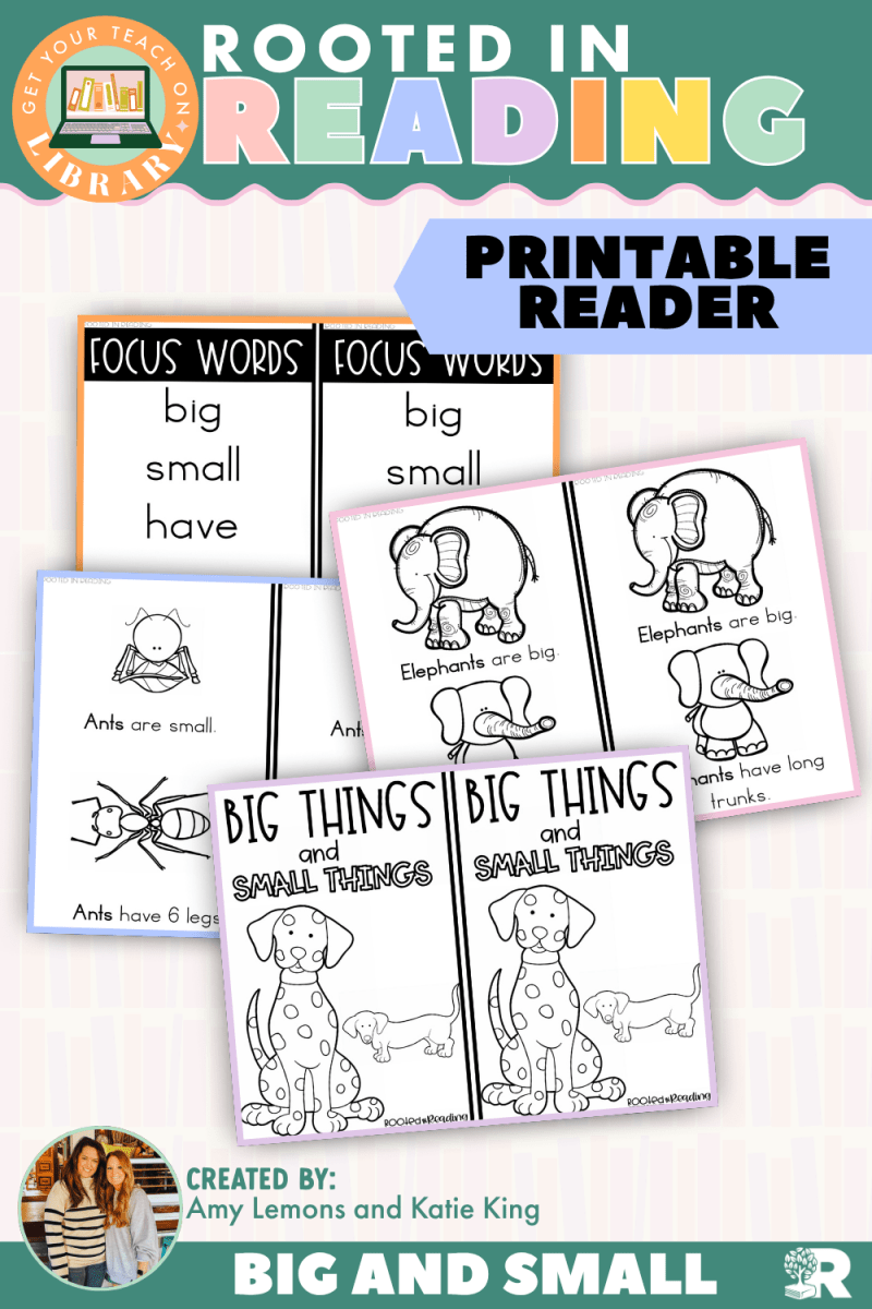 Rooted in Reading Printable Nonfiction Reader: Big and Small - Shop GYTO - Get Your Teach On