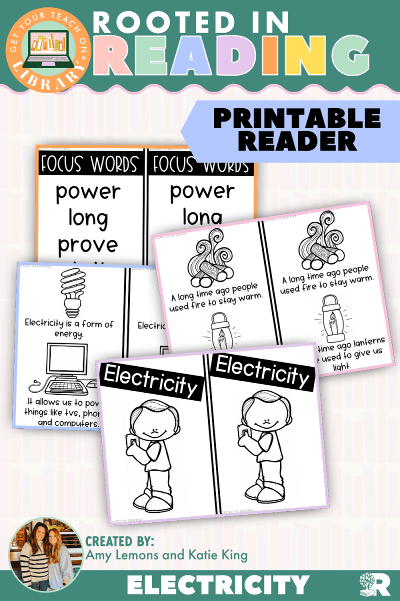 Rooted in Reading Printable Nonfiction Reader: Electricity - Shop GYTO - Get Your Teach On