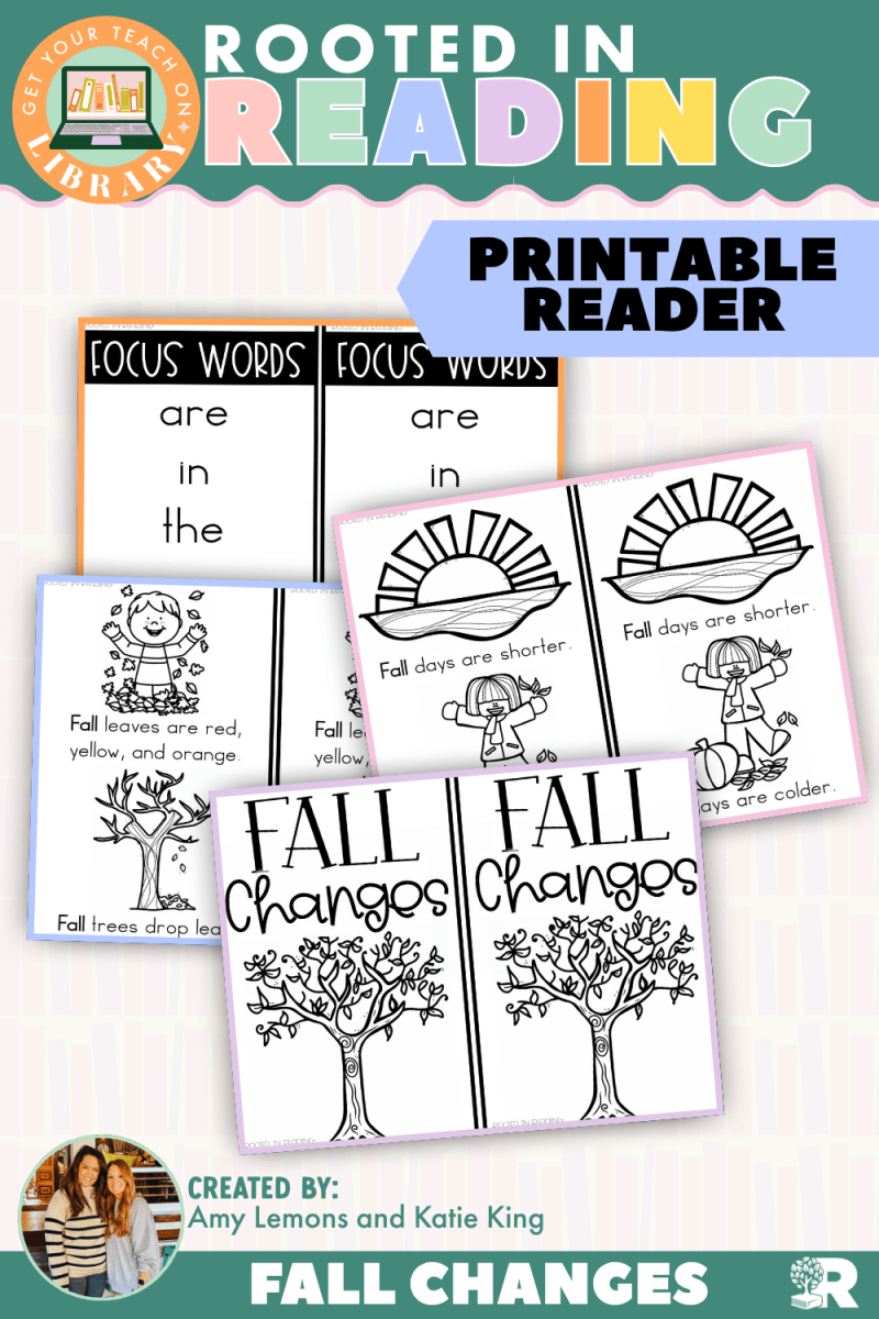 Rooted in Reading Printable Nonfiction Reader: Fall Changes - Shop GYTO - Get Your Teach On