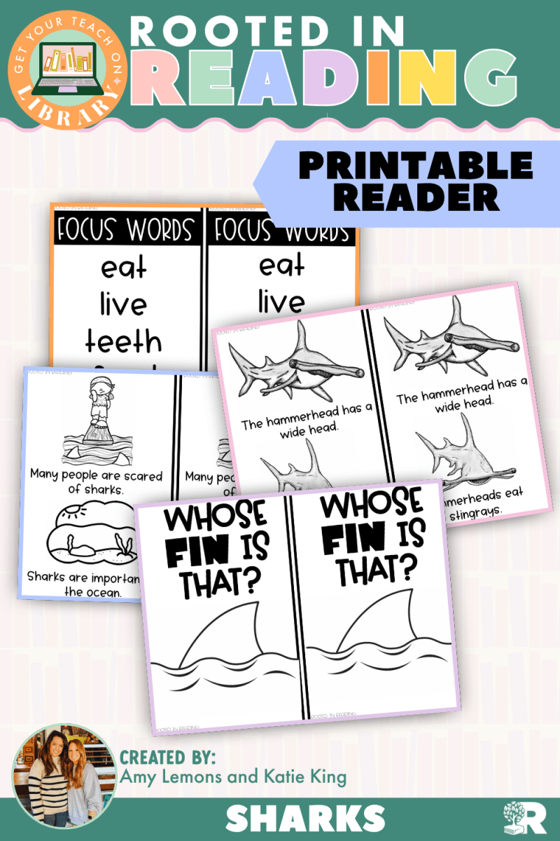 Rooted in Reading Printable Nonfiction Reader: Whose Fins is That? - Shop GYTO - Get Your Teach On