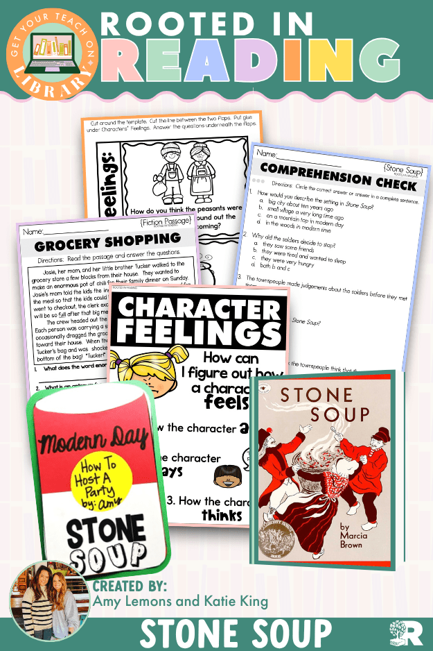 Rooted in Reading: Stone Soup Read Aloud Activities | Reading Comprehension for Making Connections and Character Changes - Shop GYTO - Get Your Teach On