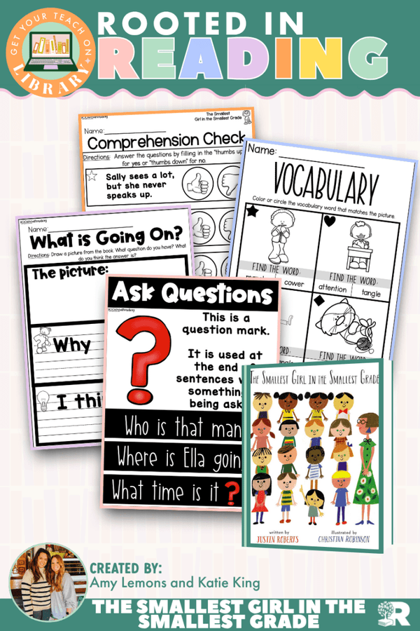 Rooted in Reading: The Smallest Girl in the Smallest Grade read aloud activities for asking questions by Get Your Teach On