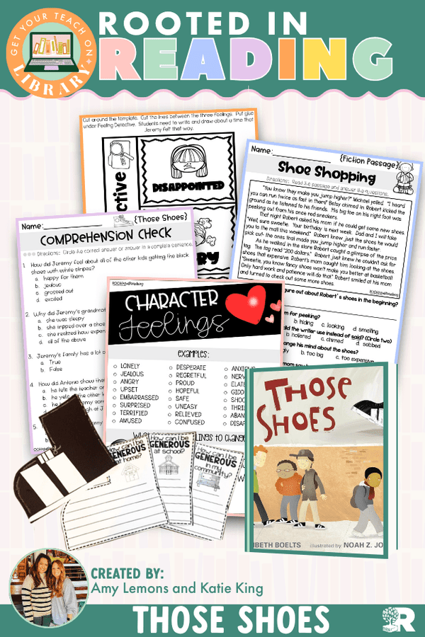 Rooted in Reading: Those Shoes Read Aloud Activities | Reading Comprehension for Making Inferences and Character Feelings - Shop GYTO - Get Your Teach On