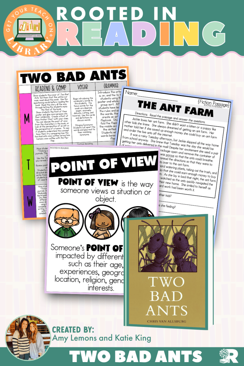 Rooted in Reading: Two Bad Ants Read Aloud Activities | Reading Comprehension for Point of View - Shop GYTO - Get Your Teach On