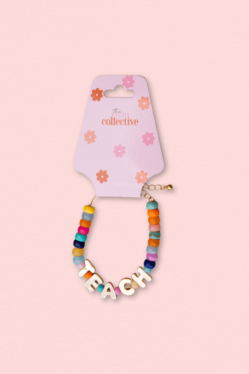 Teach Beaded Bracelet - Shop GYTO - Get Your Teach On