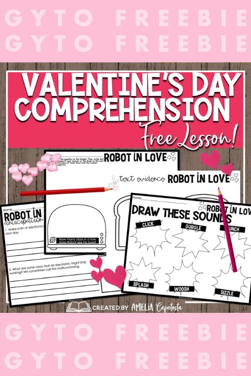 Valentine's Day FREE Comprehension Lesson - Shop GYTO - Get Your Teach On
