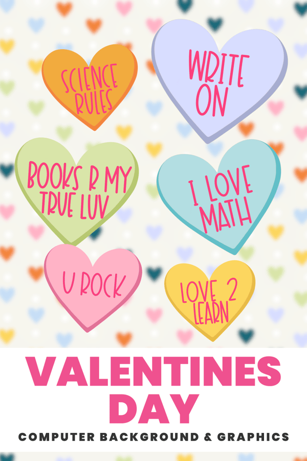 Valentines Day Mini Graphics Collection – digital classroom backgrounds and decor by Get Your Teach On