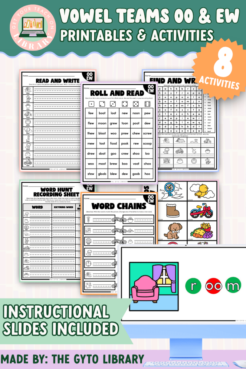 Vowel Team OO & EW Word Practice | Supplemental Phonics Activities for Decoding & Word Work - Shop GYTO - Get Your Teach On