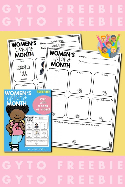 Women's History Month Freebie - Shop GYTO - Get Your Teach On