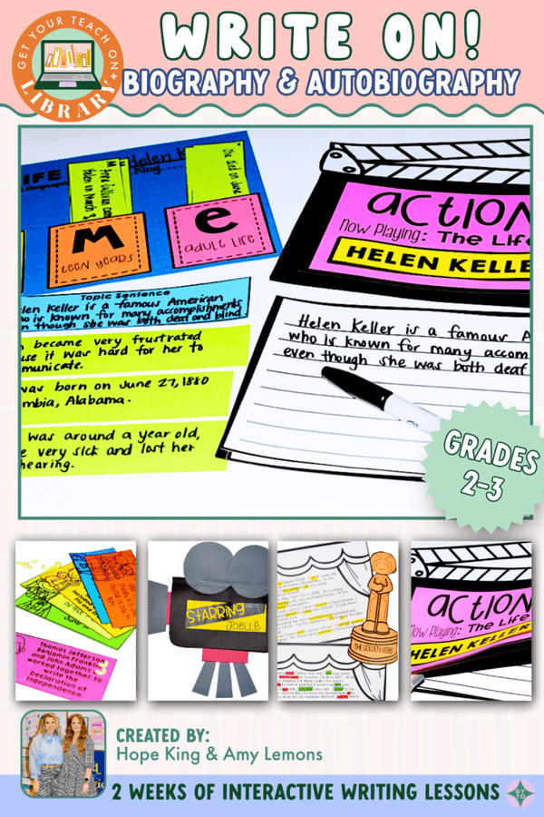 Write On! Biography & Autobiography Writing Unit – printable writing resource by Hope King, Amy Lemons and Get Your Teach On
