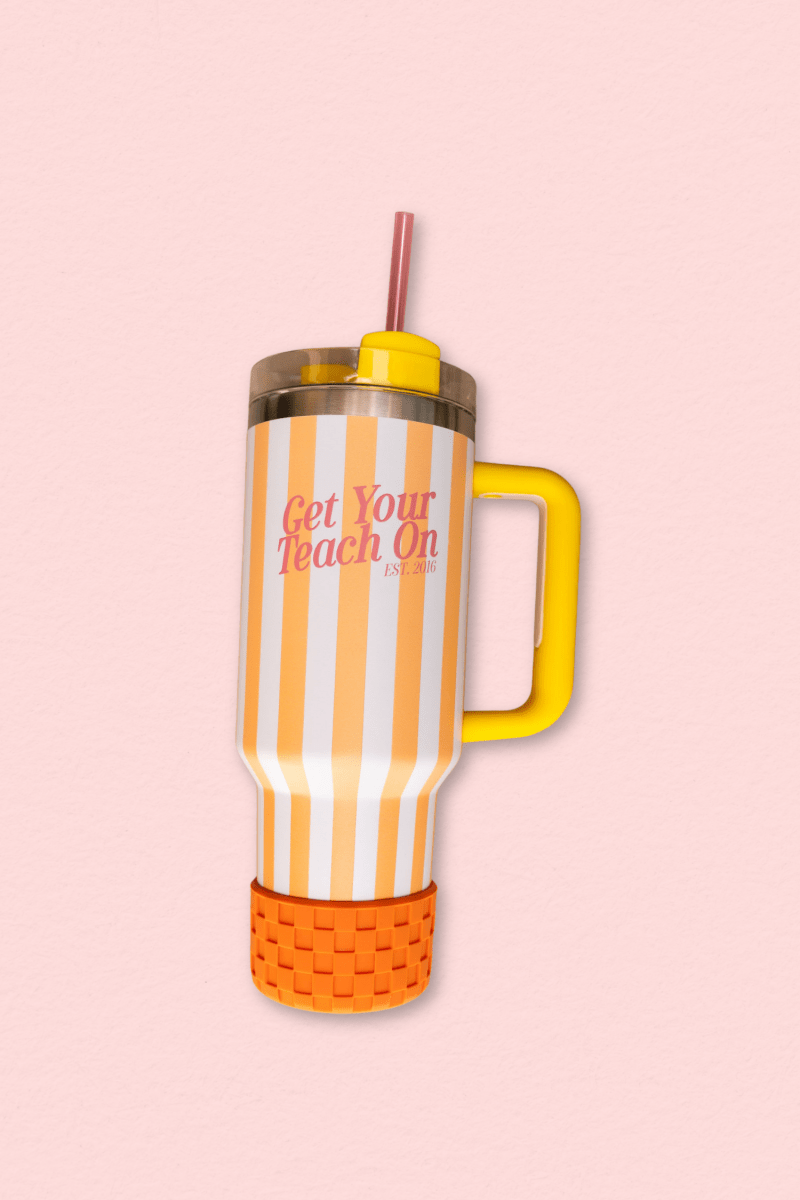 Yellow Stripe Tumbler - Shop GYTO - Get Your Teach On