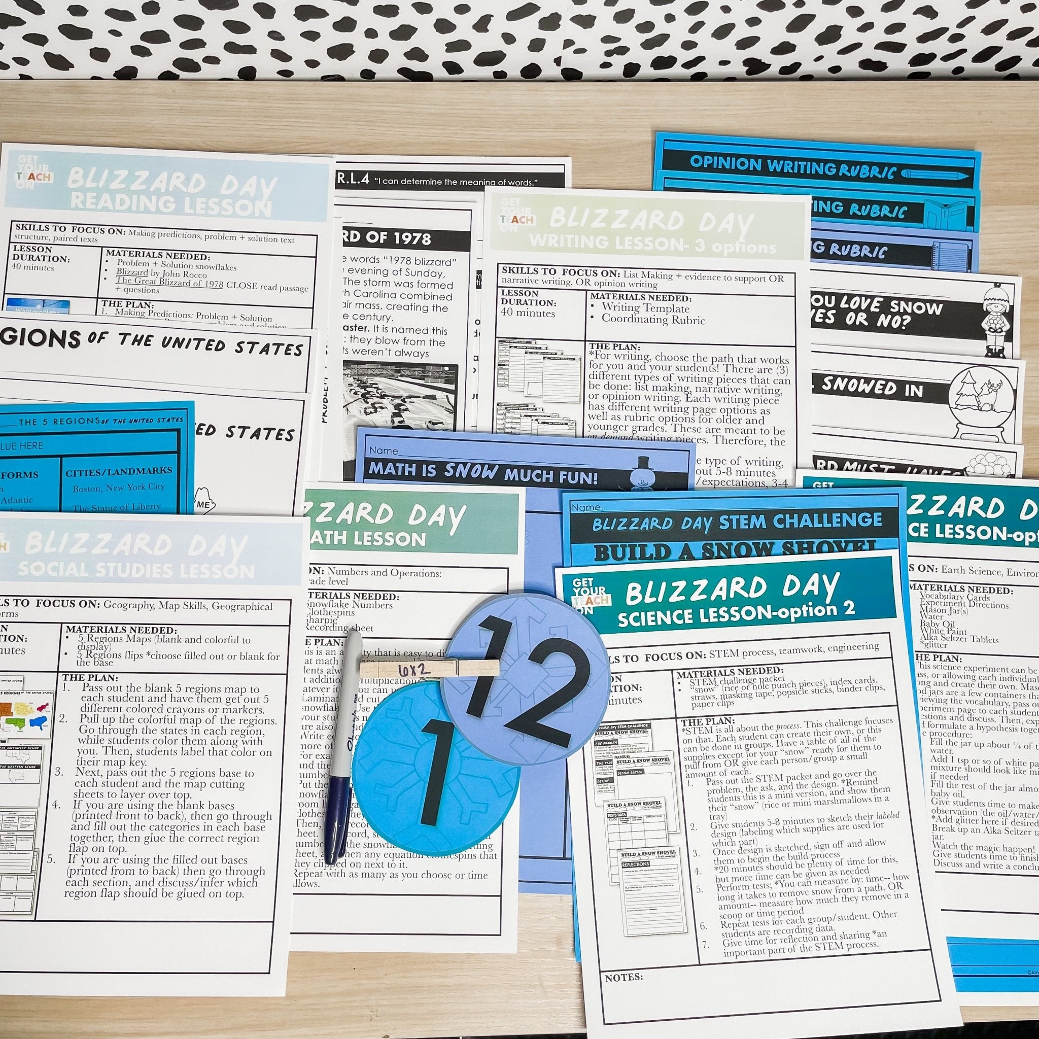 Blizzard Day FREE Cross-Curricular Unit - GYTO Collective - Get Your Teach On