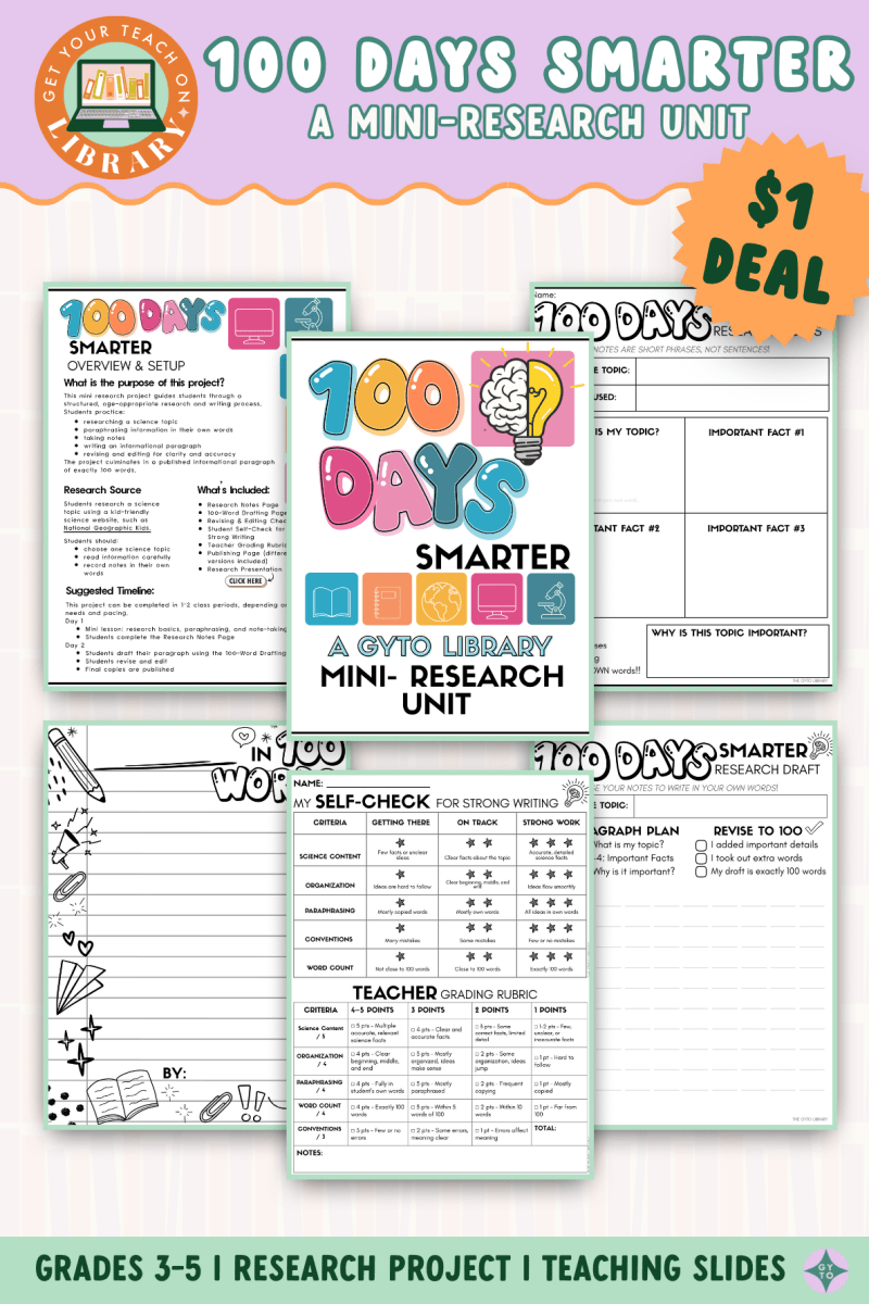 100 Days Smarter | A Mini - Research Unit - Shop GYTO - Get Your Teach On