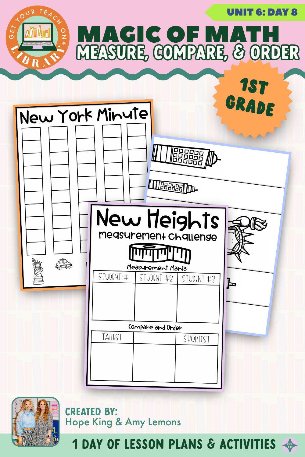 1st Grade Magic of Math: Unit 6 Day 8 Measure, Compare, and Order