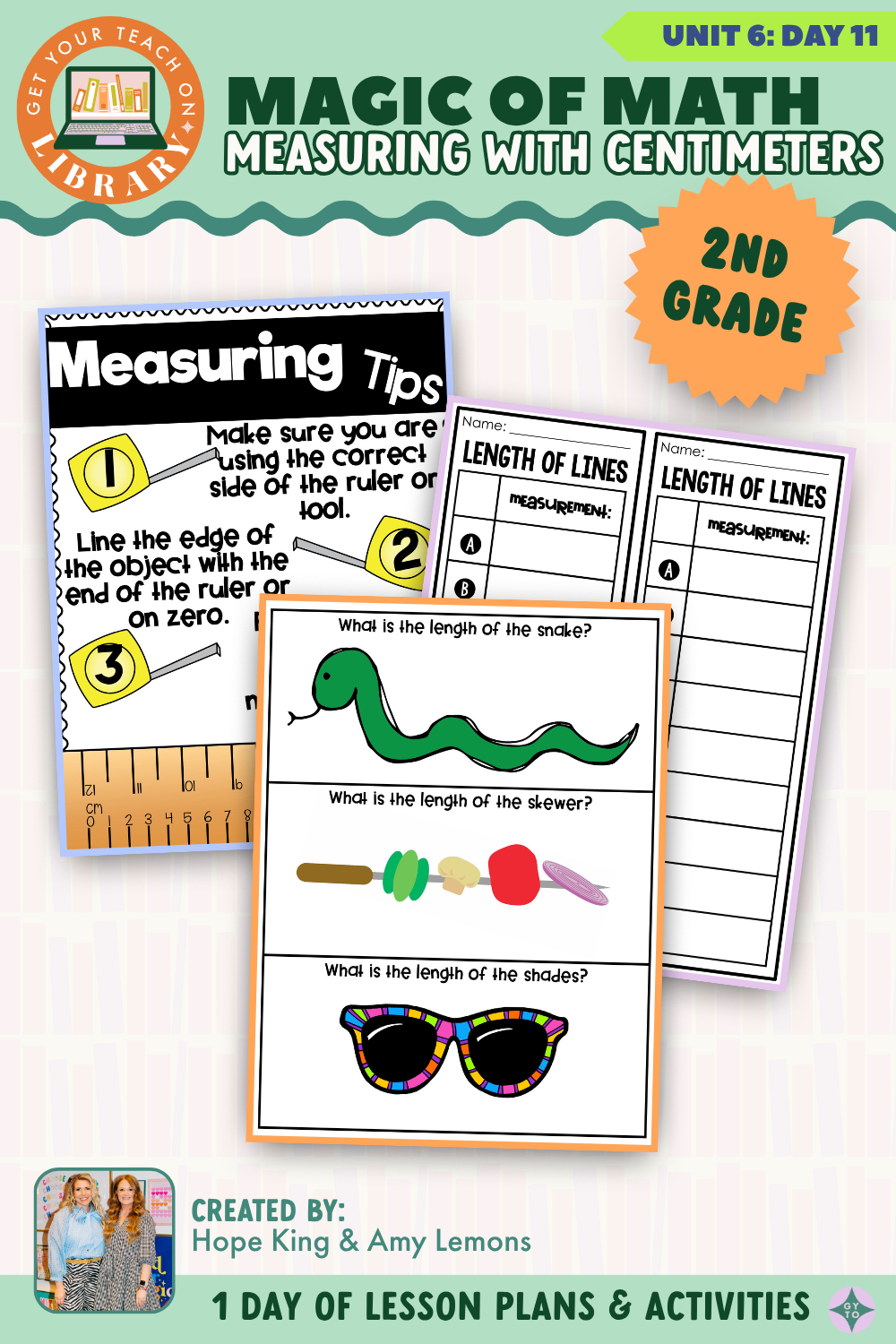 2nd Grade Magic of Math: Unit 6 Day 11 Measuring with Centimeters