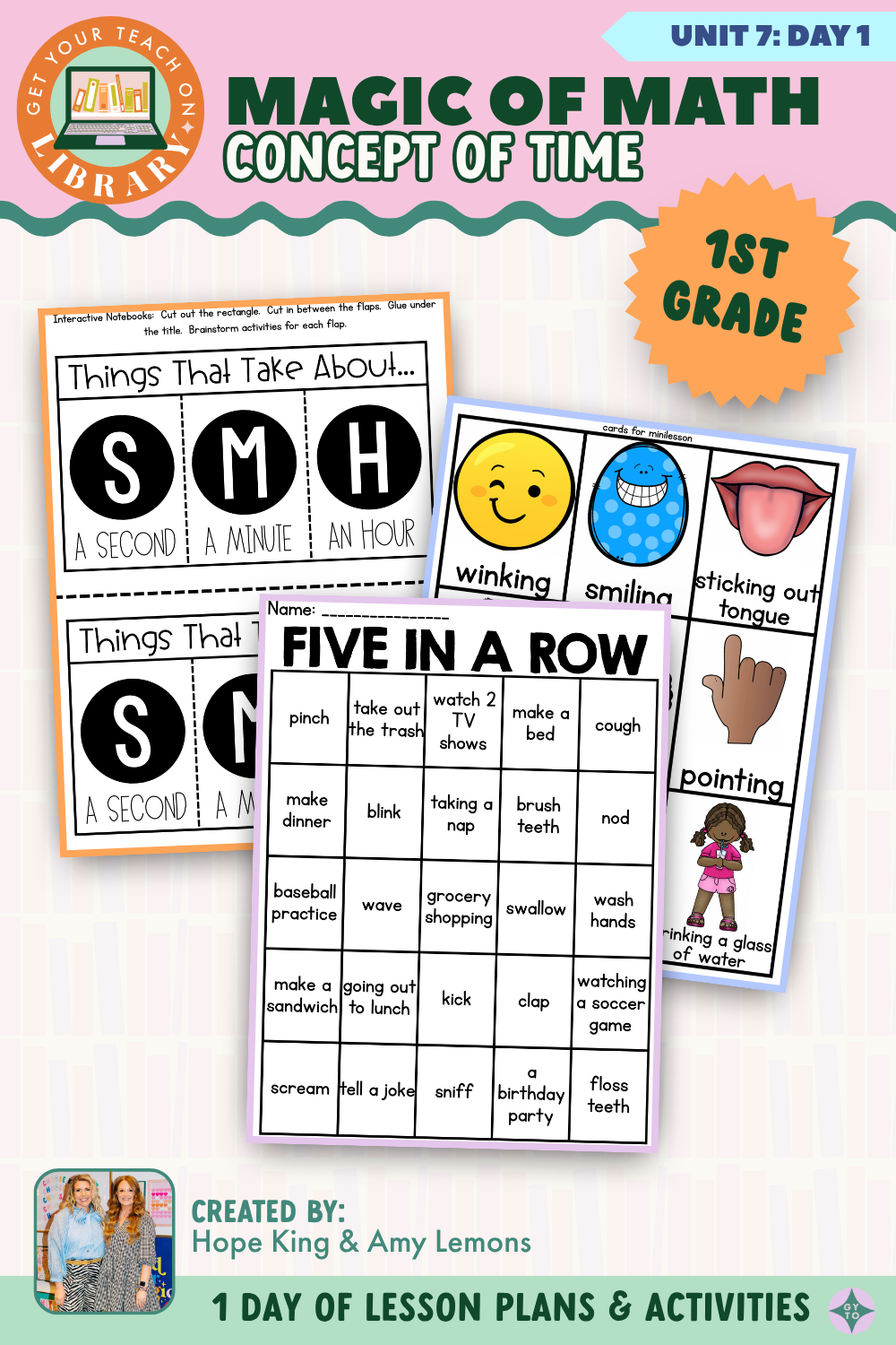 1st Grade Magic of Math: Unit 7 Day 1 Concept of Time